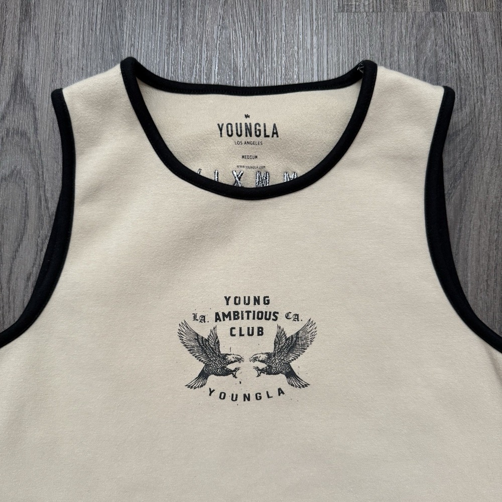 YoungLA Cream and Black Tank Top